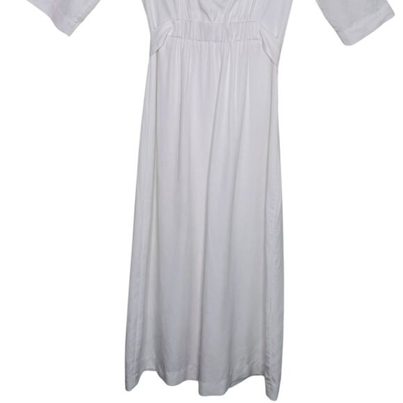 TRF Collection Zara White Long Dress With Buttons and Sash Size XS - Picture 7 of 9